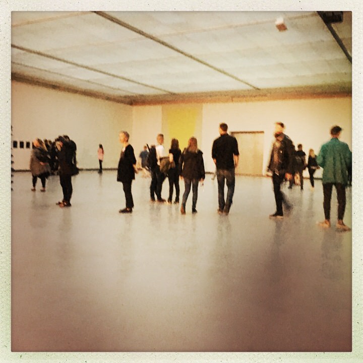 people inside an art gallery, vilnius